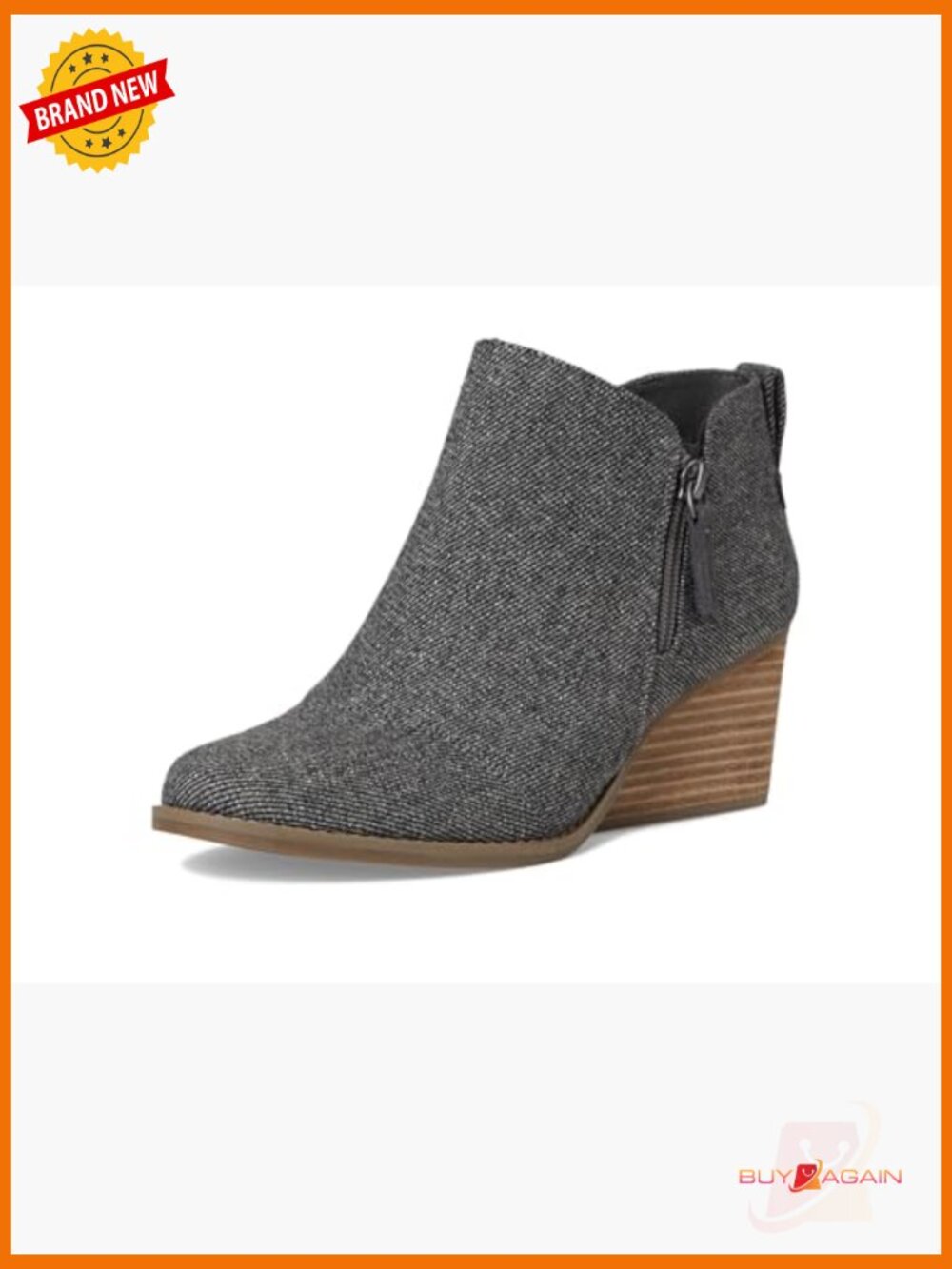 Sculpted wedge bootie with zipper, CloudBound foam insoles, 2.25" heel - Picture 7 of 7